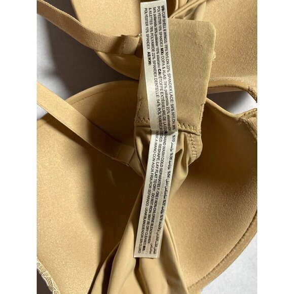 SOMA Nude Tan Memorable FULL COVERAGE Lace Trim Bra Size 34D - Picture 7 of 13